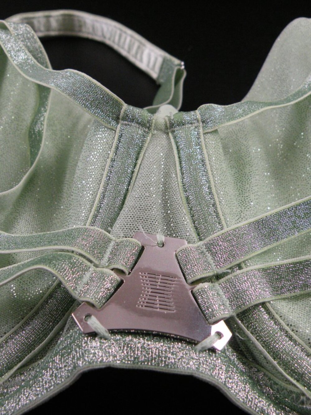 Savage X Fenty green sparkle strappy women’s bra 44DD - Picture 3 of 6